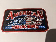 Patch Thermocollant Brodé American Biker L10cm H 6 Cm