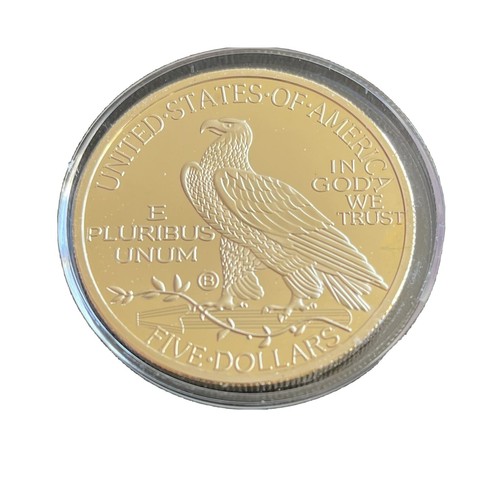 Dollar indien plaqué or - 5,