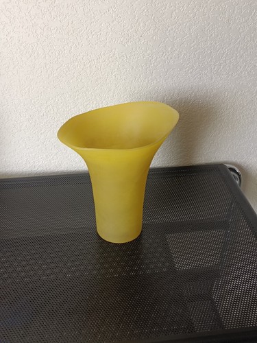 Vase pâte verre jaune - pâte,