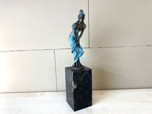Sculpture femme coloré - sculpture, en