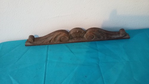 Fronton bois sculptes coquille - fronton,