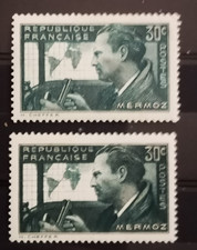 timbre FRANCE 1937 N°337  Les Types I & II  MERMOZ  Neufs