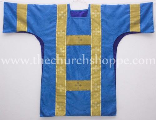 Chasuble dalmatique bleue - chasuble,