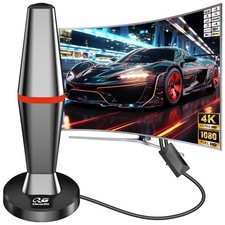 Antenne TV Intérieure Puissante TNT HD450KM Longue Portée et Antenne TV avec ...