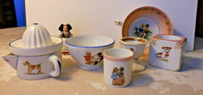 Lot de vaisselle diverse Porcelaine de Limoges et autres. Décor d'enfants