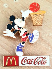 Gros Pins Disney Mickey Basketteur Coca Cola Mc Donald's très bon état
