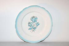 ASSIETTE PLATE  ANCIENNE FLEURS BLEUES ANNÉE 60/70