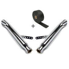 Set 2x Pot d'échappement + Bande pour Honda CA 125 Rebel TO4