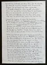 Georges BRASSENS - Chanson autographe manuscrite
