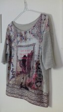 Haut/blouse T/40 "Casual Gémo" manches courtes
