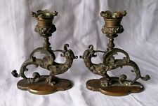 Paire de bougeoirs en bronze