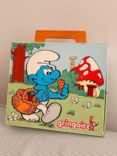 Schtroumpfs Valisette boîte En Carton Gringoire Vintage Smurfs Peyo