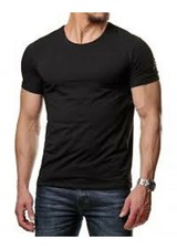 GILDAN 1 T-shirt homme 100% coton manches courte couleur noir