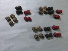 3 paires de boutons de manchettes passementerie de soie, dans le goût de Charvet