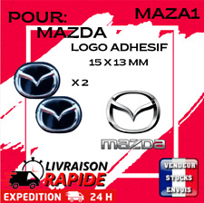 2 Logo Stickers Clé Clefs MAZDA 15X13 mm Emblème Autocollant Voiture