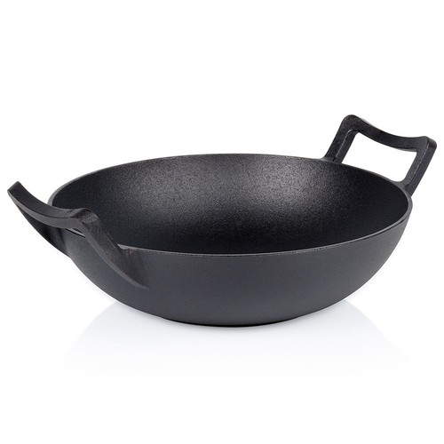 Poêle wok fonte 32cm cast - poêle,