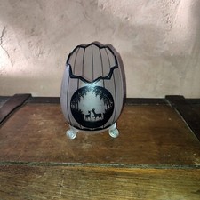 Petit Vase oeuf tripode Art Déco signé Kolek ... Kralik