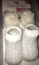 Infant Faux Fur White And Gold