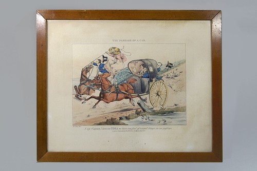 Litho ancienne encadrée - ancienne,