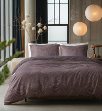 Housse de Couette+Taies d'oreiller 100% Coton 140-200-240x220 Set 2-3 pcs Prune