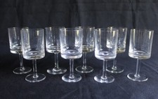 8 verres à apéritifs en verre, Art Déco, parfait état, Hauteur 11.5 cm