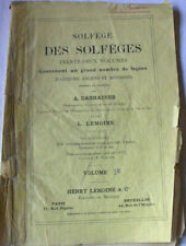LIVRE PARTITIONS  -  DES SOLFEGES  - 1909