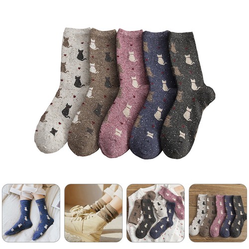 Pairs chaussettes chat - 5,