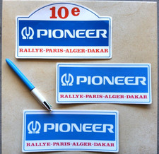 3 Autocollants PARIS DAKAR sticker HONDA suzuki 1989 PIONEER  moto sport team