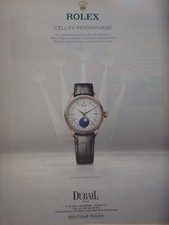 ROLEX vintage watches Print Ad !! "FRENSH" cellini moonphase