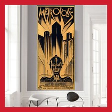 GRANDE TOILE COTON AFFICHE POSTER CINEMA SORTIE FILM METROPOLIS FRITZ LANG 1927