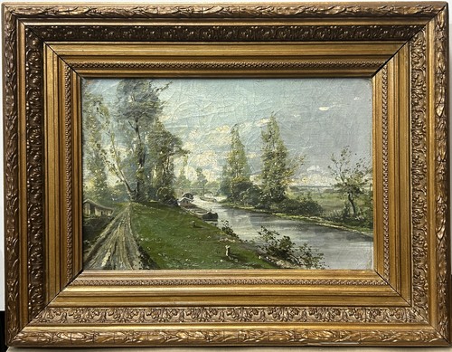 Antique original oil - oil, painting