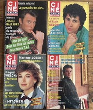 Lot de 4 magazines CINÉ REVUE de 1986 - HALLYDAY DELON WELCH STALLONE EVANS