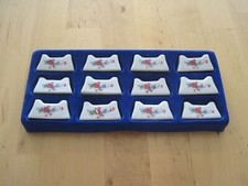 12 portes couteaux porcelaine Vintage