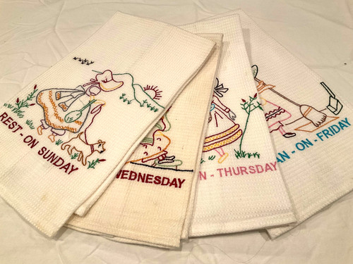 Kitchen towels days of the - of,