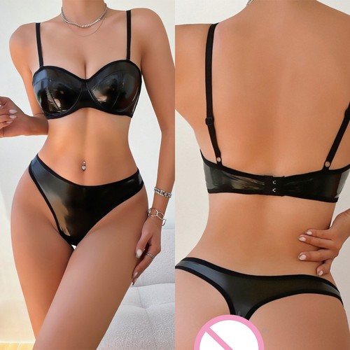 Ensemble slip culotte - , cuir