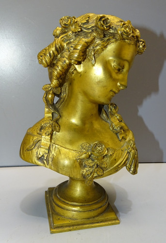 Superbe petit buste bronze - -superbe,