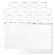  Lot de 15 loupes de Fresnel fines : loupe de lecture 3x, marque-page, loupe de