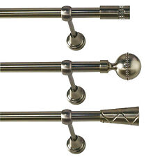 19mm Kit de tringle à rideau Metal, Classic, Acier Inoxydable