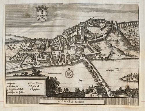 Gravure coimbra vuë de - « vuë,