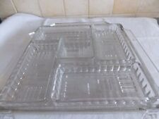 ANCIEN PLATEAU EN VERRE ET SES