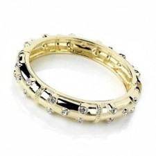 Debenhams or Plt à Charnières Bracelet Fantaisie Clouté W/Cristal Swarovski