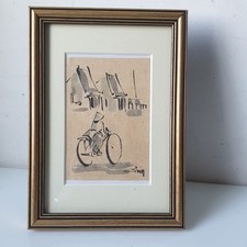 tableau dessin soie asie ecole