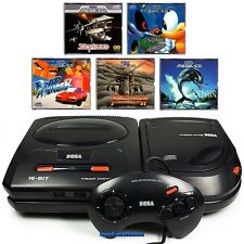 ## SEGA Mega-CD 2 Console + Mega Drive 2+5 Jeux + Pad+Strom- & Tv-Kabel ##