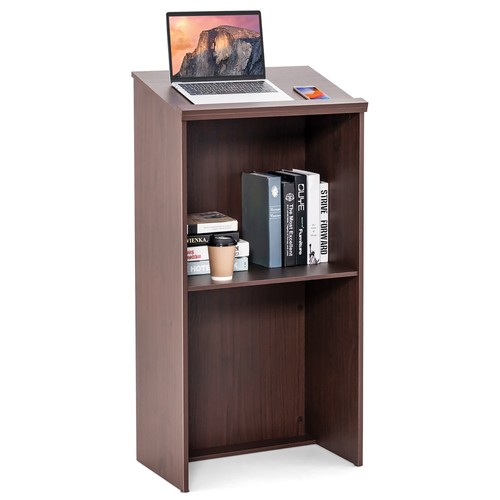 Wooden floor standing podium - standing,