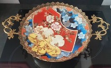 PLAT COUPE JAPONAISE CHINOISE ?ANCIENNE FAIENCE BRONZE