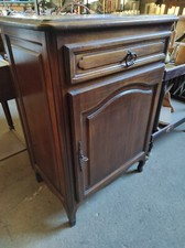 Ancien petit Meuble Confiturier 1 porte + 1 tiroir 70 x 45 cm par 100 cm de haut