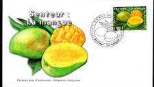 912 -  POLYNESIE ENVELOPPE   1er JOUR    SENTEUR    LA MANGUE