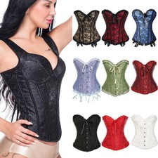 Women Lace Up Boned Bustier