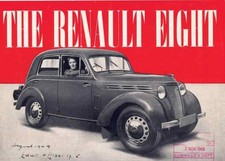 Catalogue brochure Renault Eight (Juvaquatre) 03/1946 Grande Bretagne / U.K.