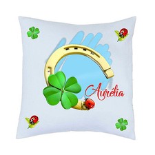 coussin carré porte bonheur